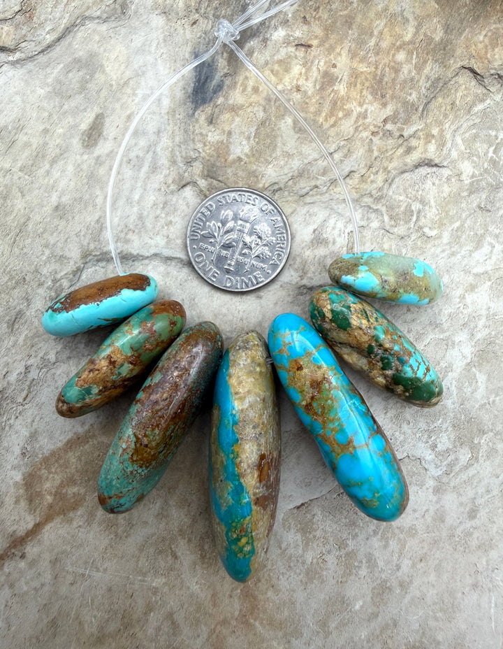 Royston Turquoise (Nevada)BIG Graduated LONG Teardrop