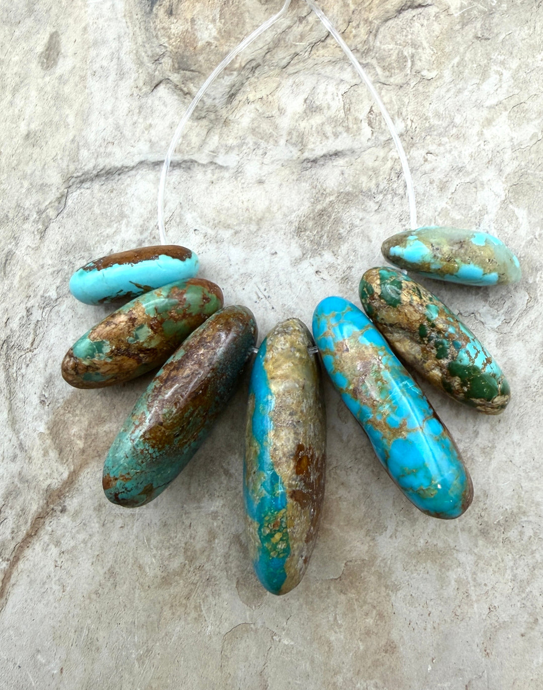 Royston Turquoise (Nevada)BIG Graduated LONG Teardrop