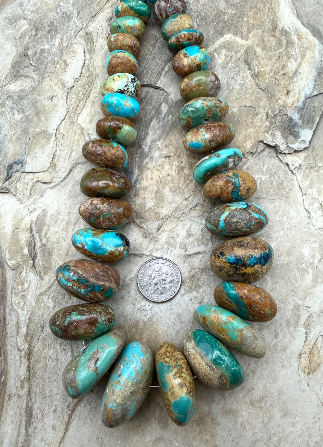 Royston Turquoise (Nevada)BIG Graduated Nugget Strand