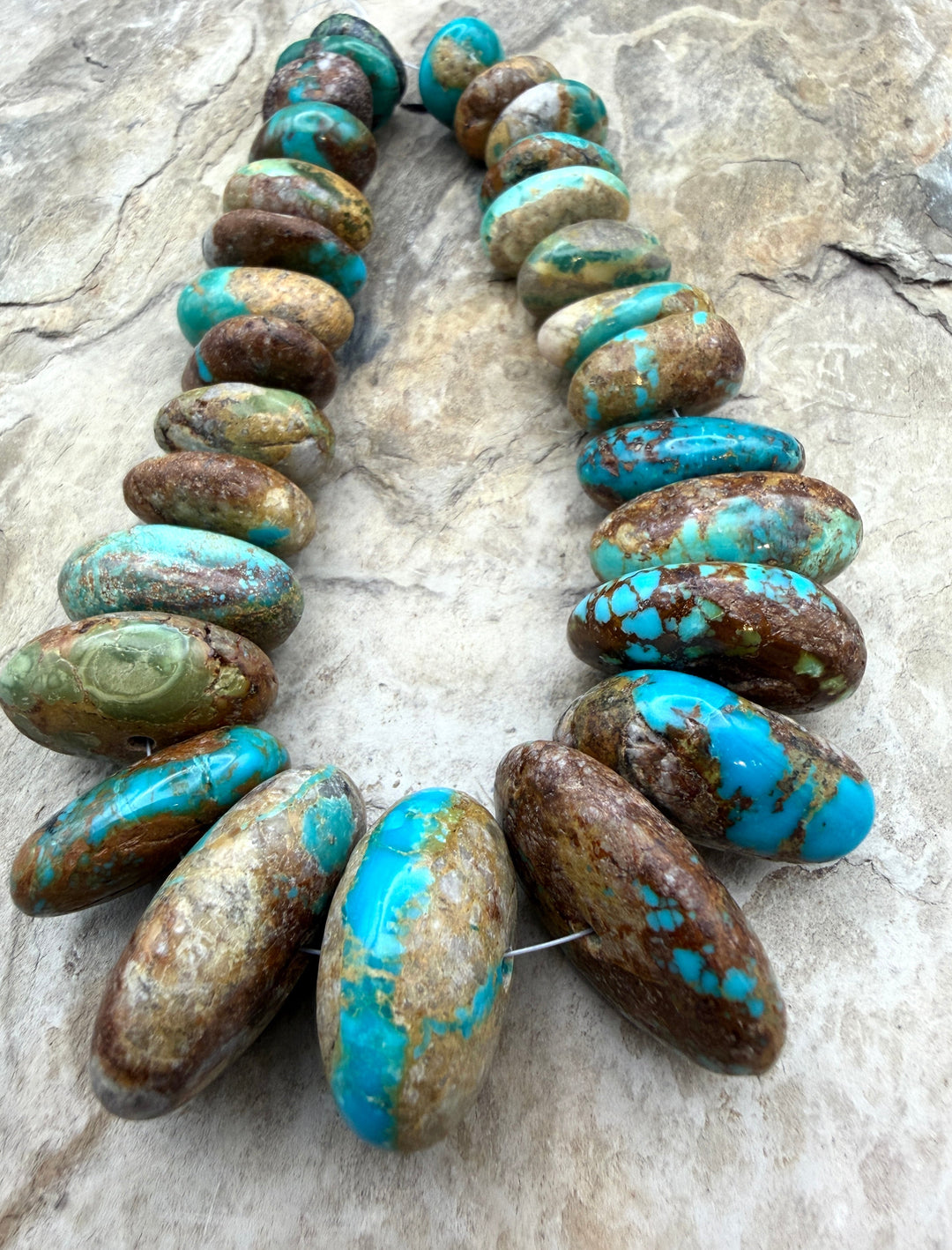 Royston Turquoise (Nevada)BIG Graduated Nugget Strand
