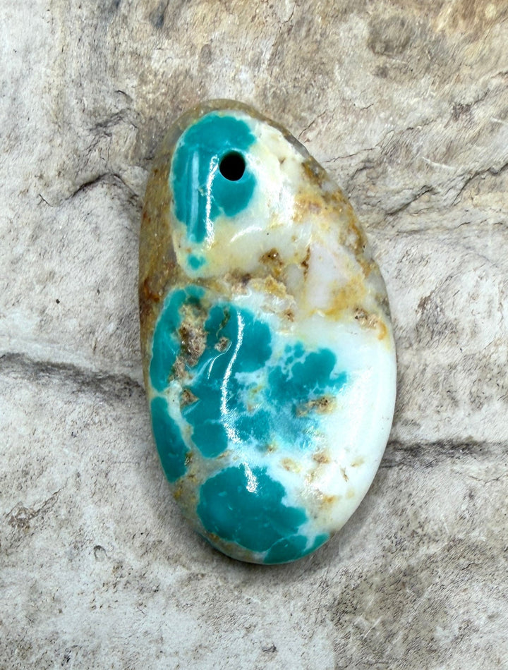 Royston Turquoise (Nevada) Focal Pendant Bead 16x28mm