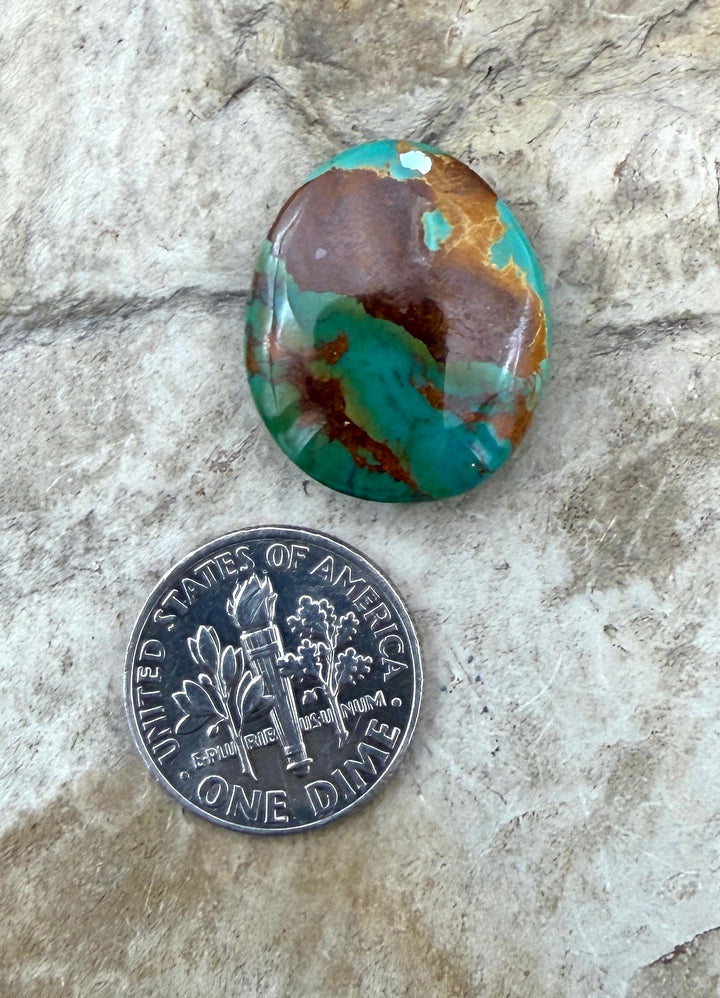 Royston Turquoise (Nevada) Focal Pendant Bead 18x21mm (Top