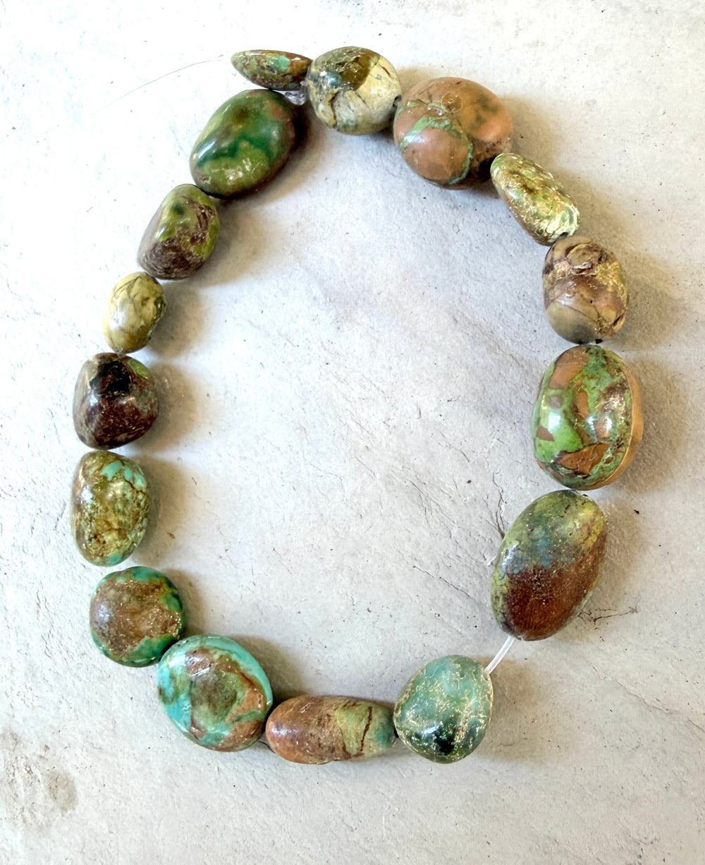 Royston Turquoise (Nevada) Rounded Nugget Beads 8x9-10x13mm