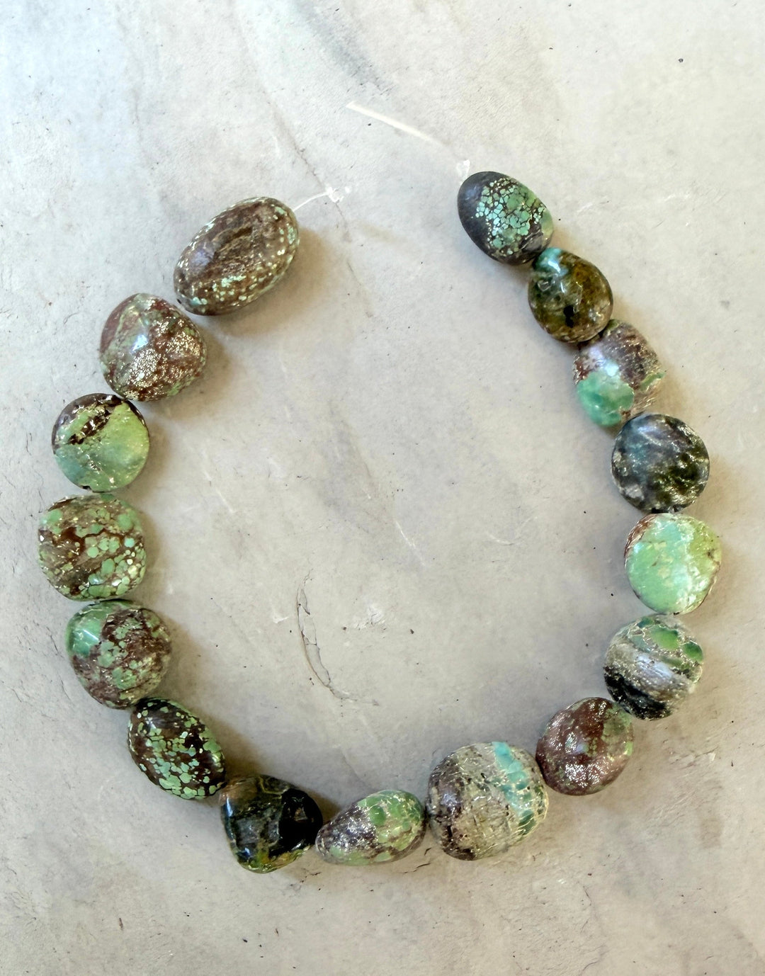 Royston Turquoise (Nevada) Rounded Nugget Beads9x11-10x15mm