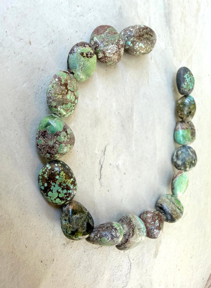Royston Turquoise (Nevada) Rounded Nugget Beads9x11-10x15mm