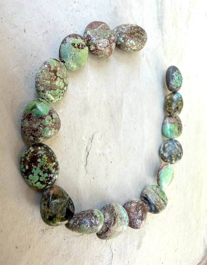 Royston Turquoise (Nevada) Rounded Nugget Beads9x11-10x15mm