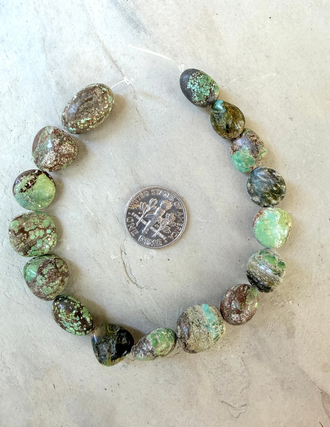 Royston Turquoise (Nevada) Rounded Nugget Beads9x11-10x15mm