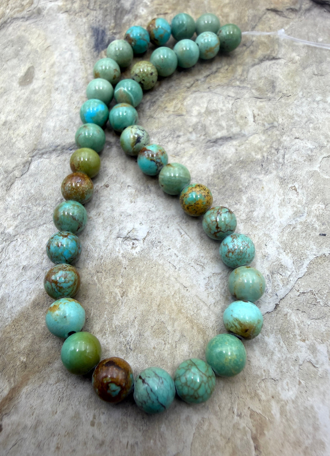 Royston Turquoise (NV) 6mm Round Beads 8 inch strand/35
