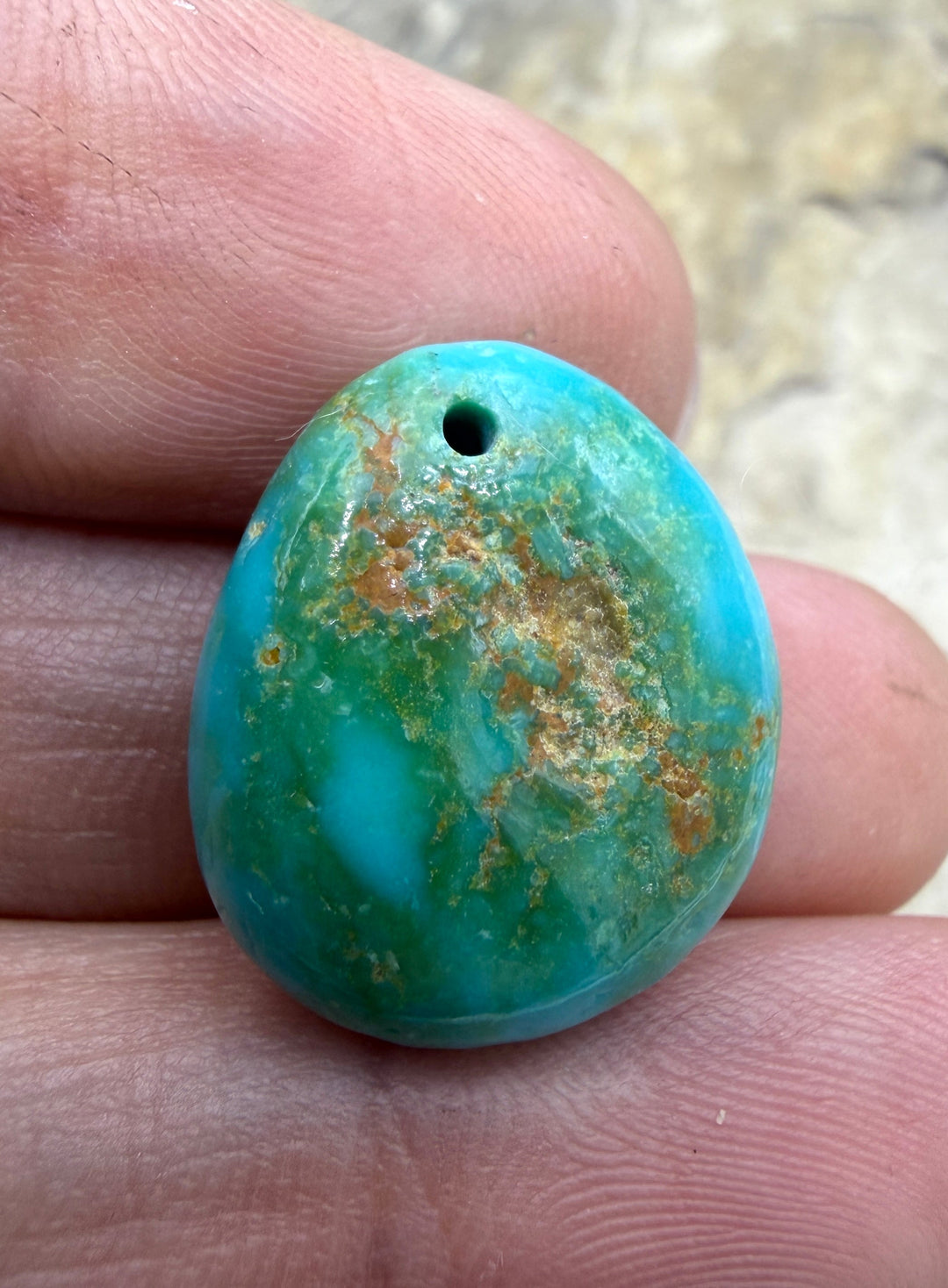 Royston Turquoise (NV) Focal Pedant 16x19x8mm - Turquoise