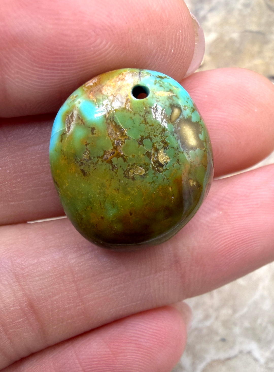 Royston Turquoise (NV) Focal Pedant Bead18x20x11mm