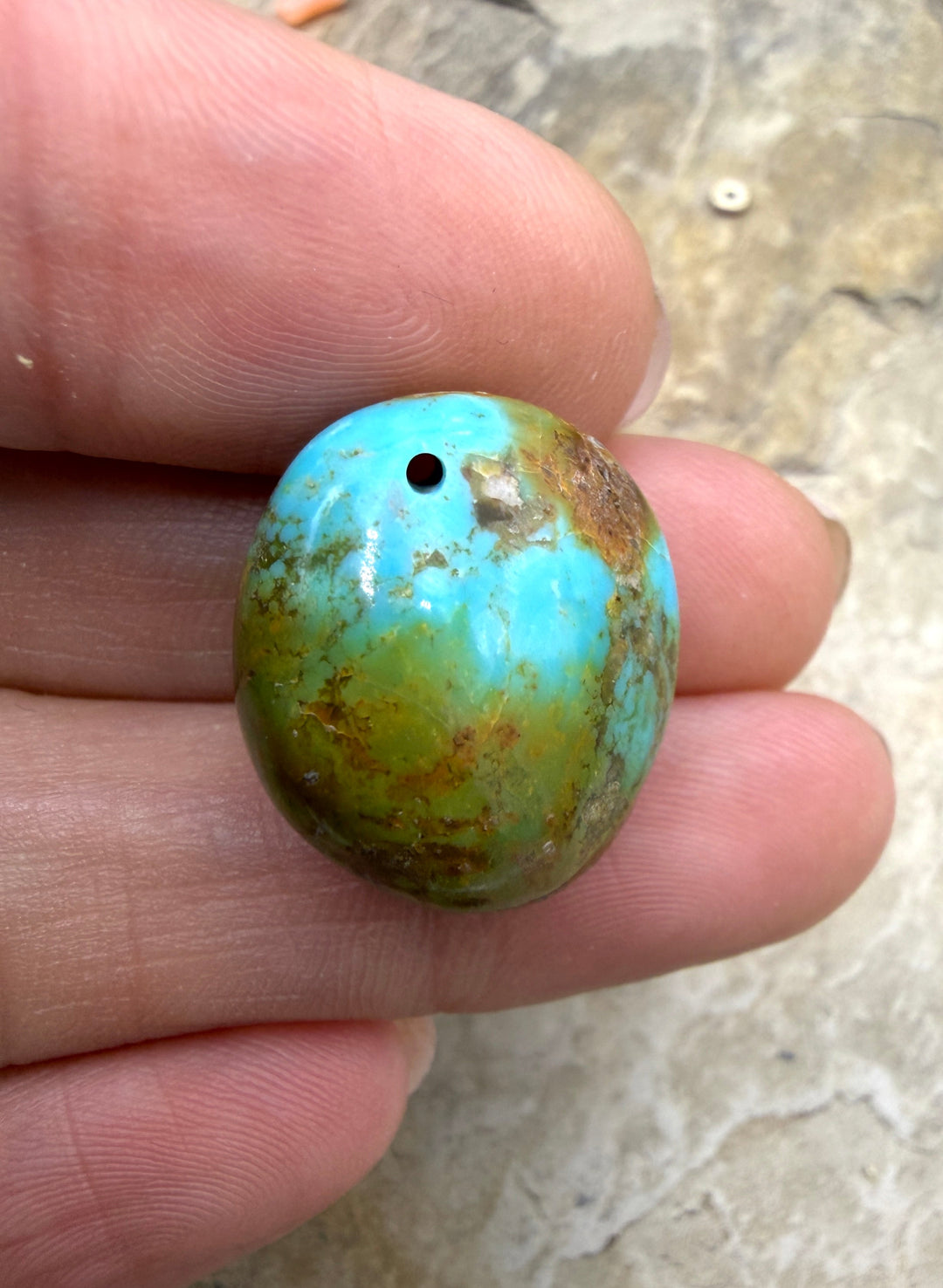 Royston Turquoise (NV) Focal Pedant Bead18x20x11mm