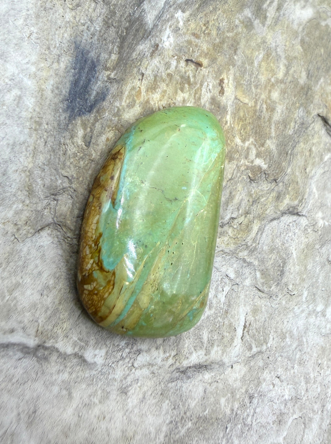 Royston Turquoise (NV) Freeform Cabochon 19x30mm