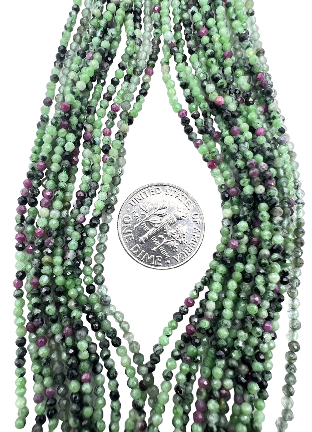 Ruby Zoisite Micro Faceted 2mm rounds beads strands 16 inch