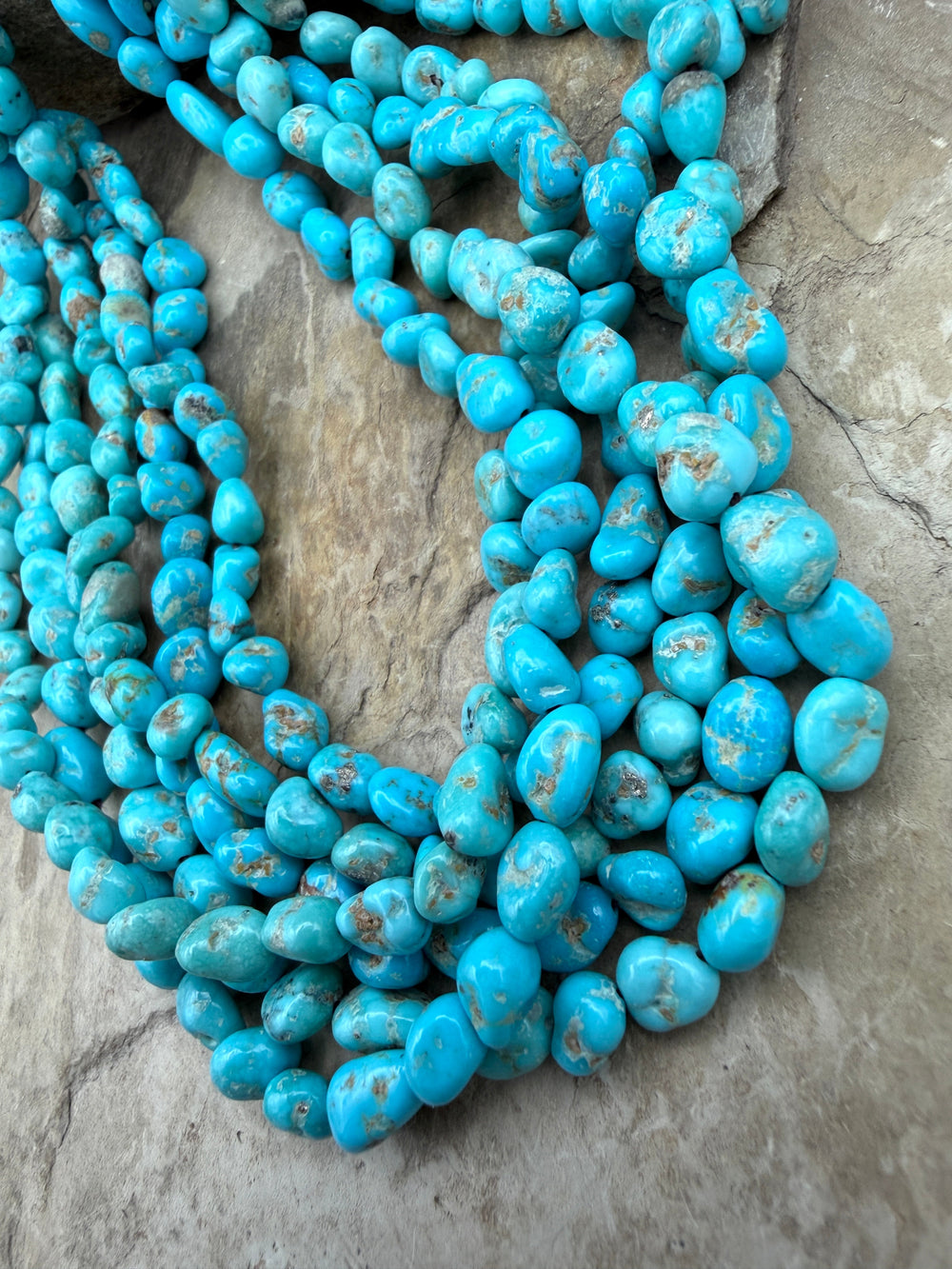 Sierra Bella Turquoise (Mexico) Nugget Beads 6-7mm ONE 16