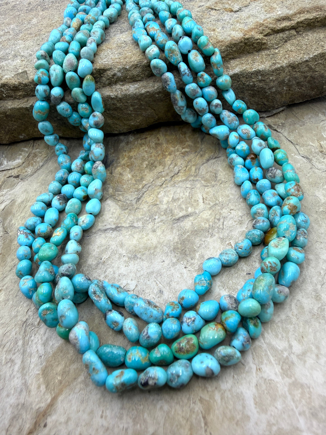 Sierra Bella Turquoise (Sonora Mexico) Rounded Nugget beads