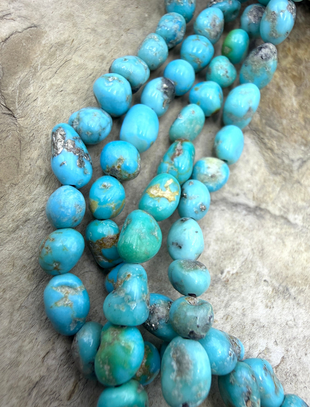 Sierra Bella Turquoise (Sonora Mexico) Rounded Nugget beads
