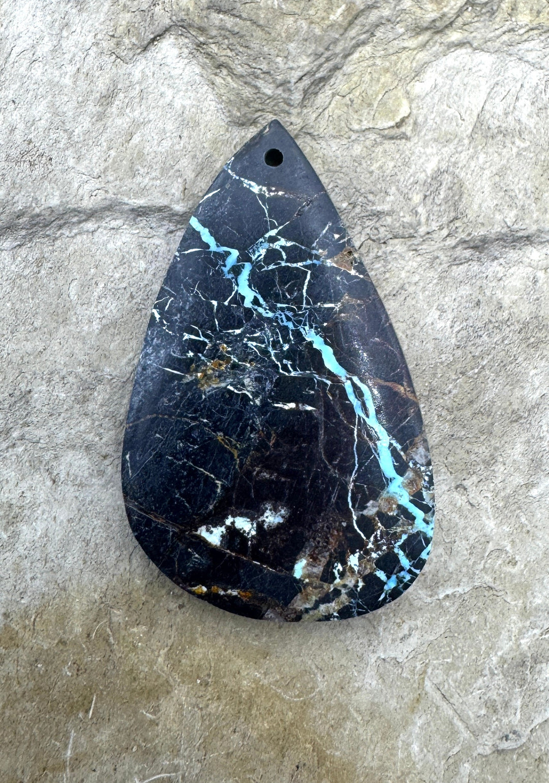 Sierra Nevada Ribbon Turquoise (Nevada) Focal Pendant Bead