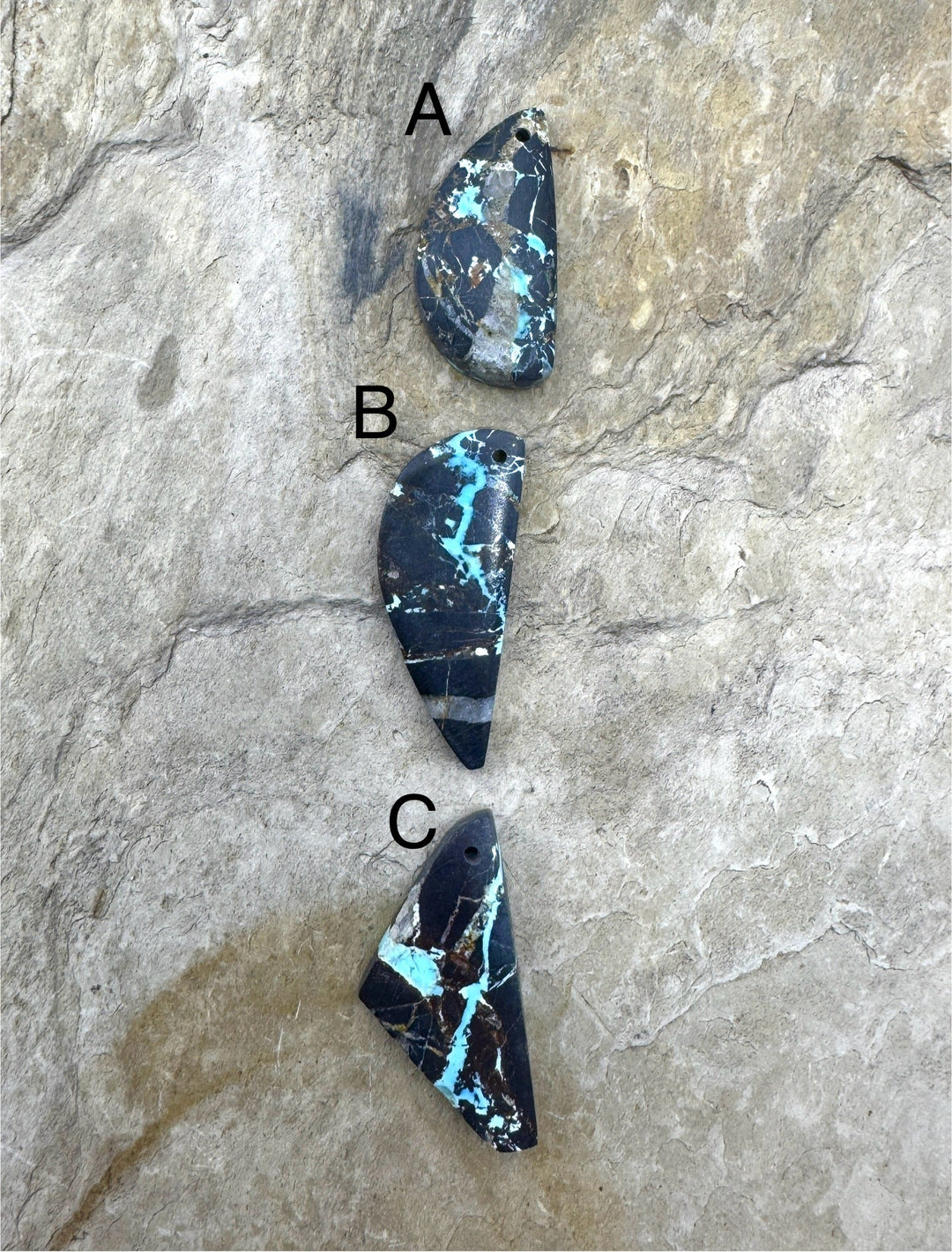 Sierra Nevada Ribbon Turquoise (Nevada) Small Focal Pendant