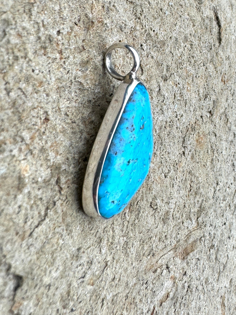 Sleeping Beauty Turquoise and Sterling Silver Pendant