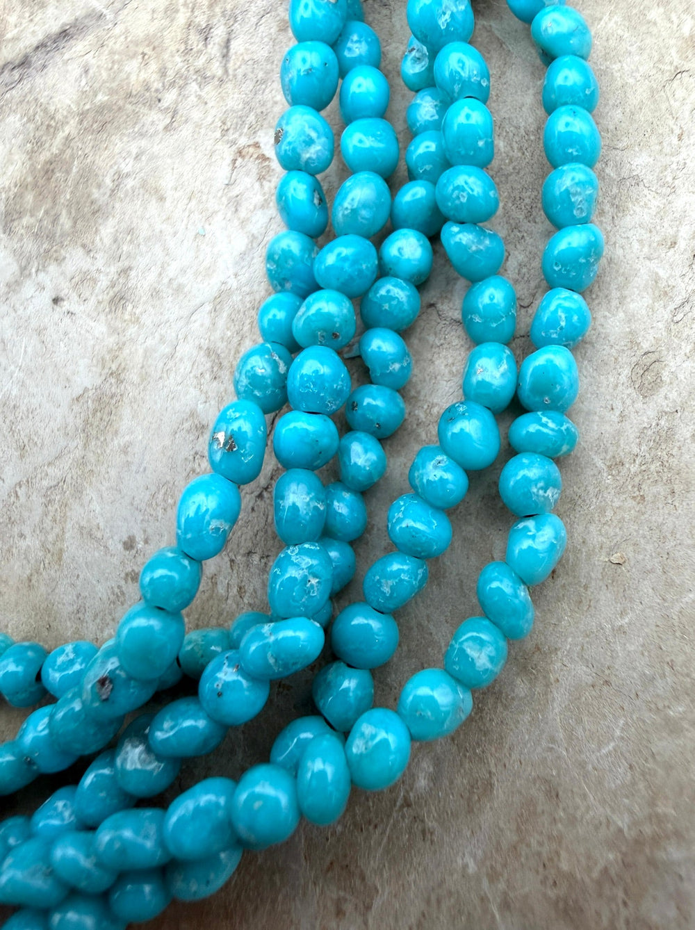 Sleeping Beauty Turquoise (AZ) 3-3.5mm Nugget Beads ONE 18