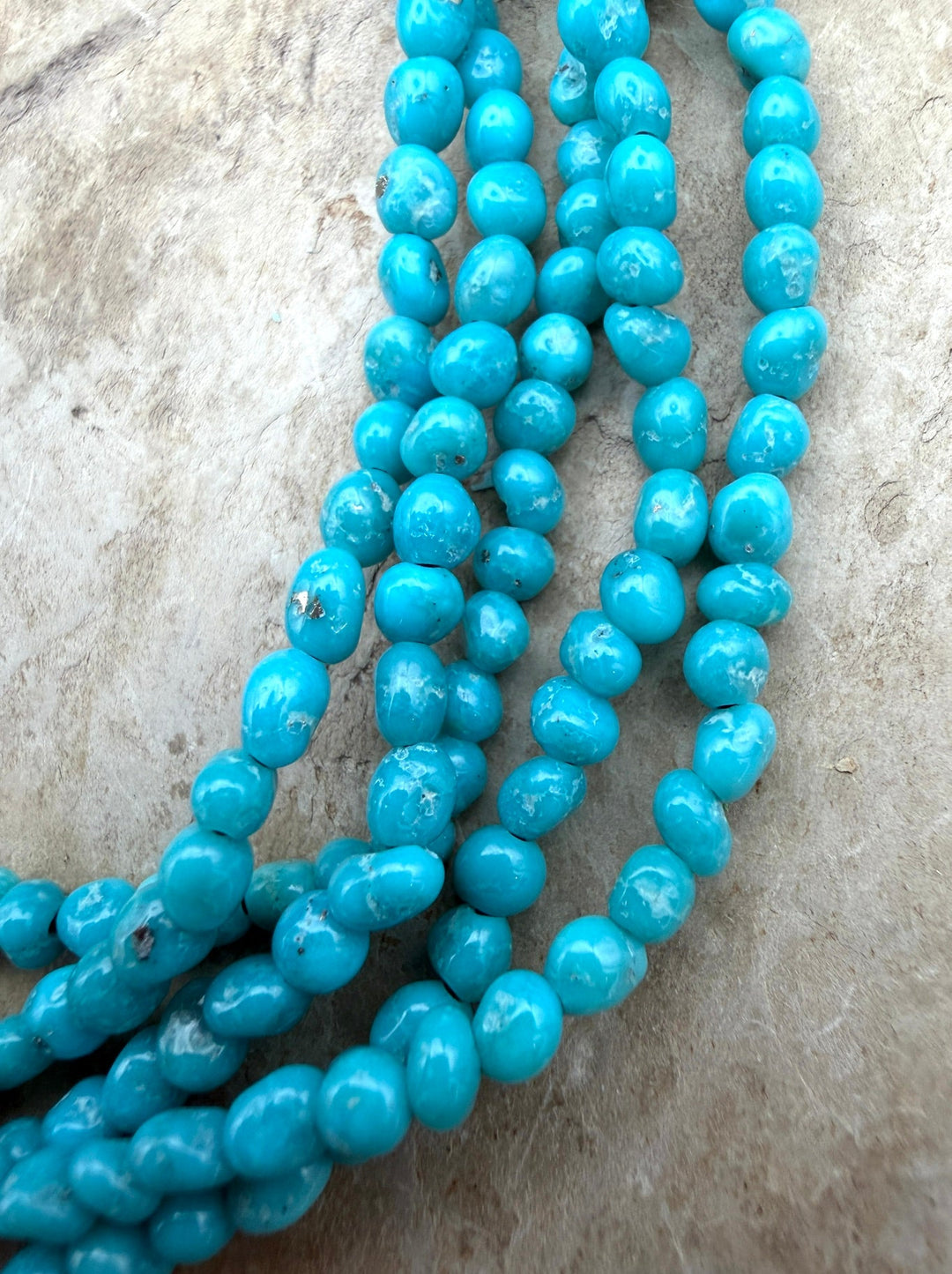 Sleeping Beauty Turquoise (AZ) 3-3.5mm Nugget Beads ONE 18