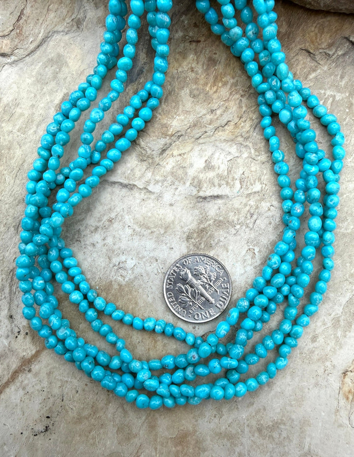 Sleeping Beauty Turquoise (AZ) 3-3.5mm Nugget Beads ONE 18