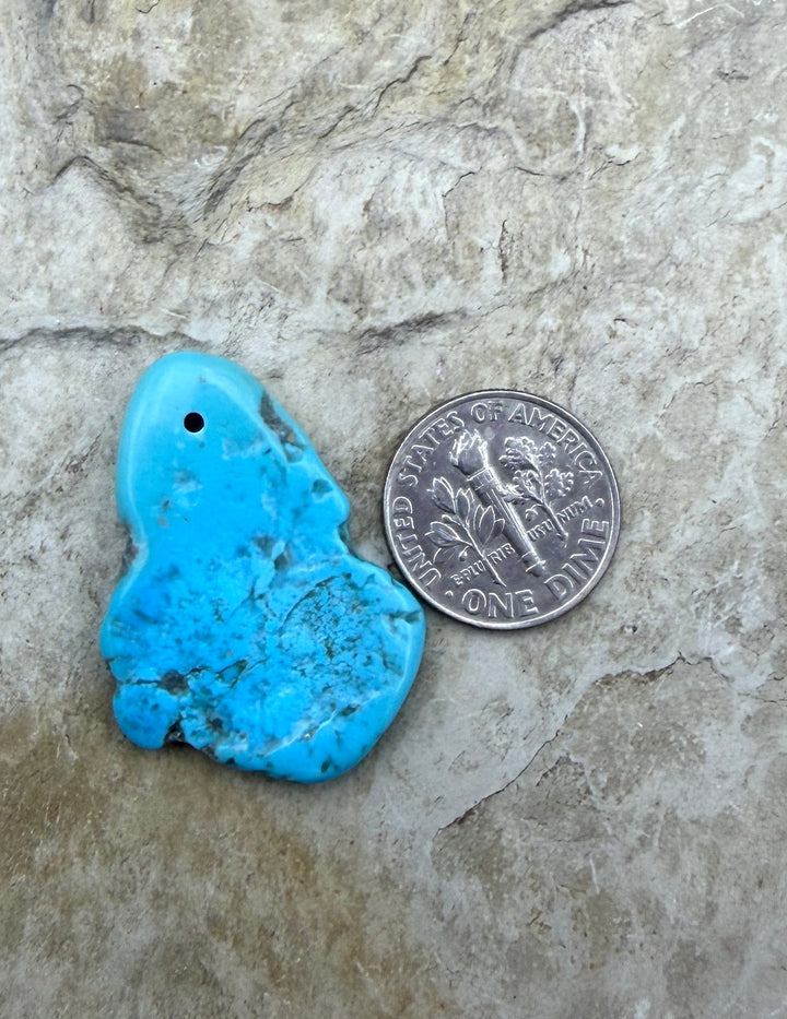 Sleeping Beauty Turquoise (AZ) Focal Pendant Bead 24x33mm
