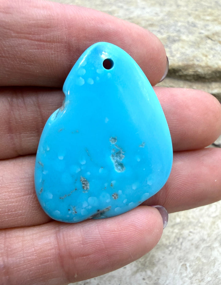 Sleeping Beauty Turquoise (AZ) Focal Pendant Bead 29x39mm
