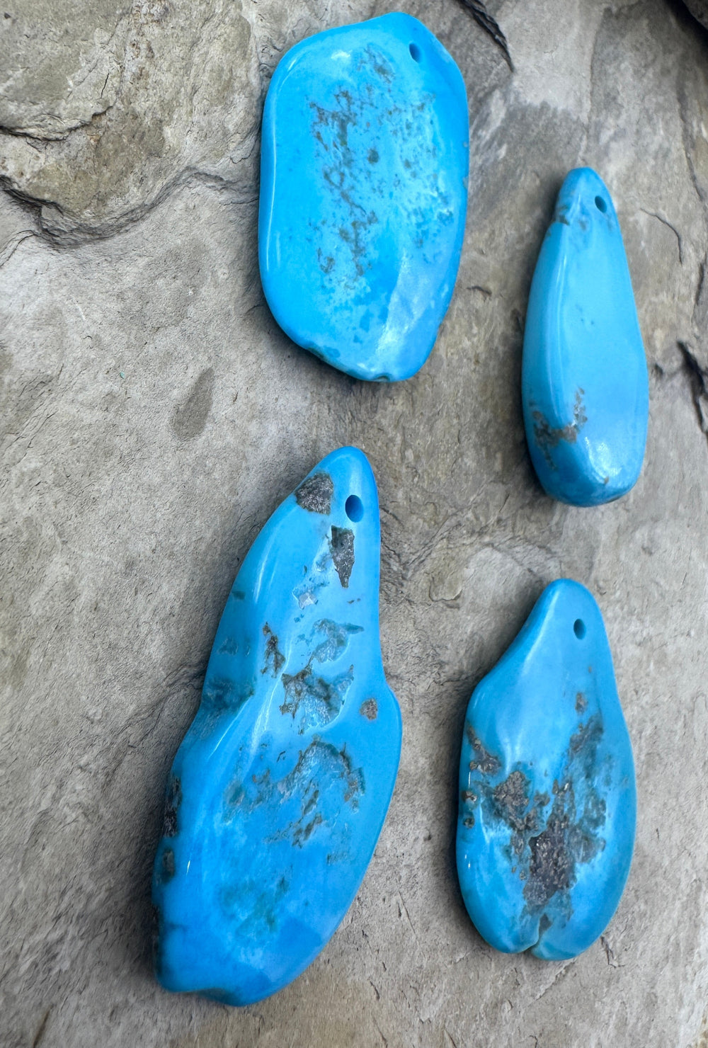 Sleeping Beauty Turquoise (AZ) Large Hole Focal Beads