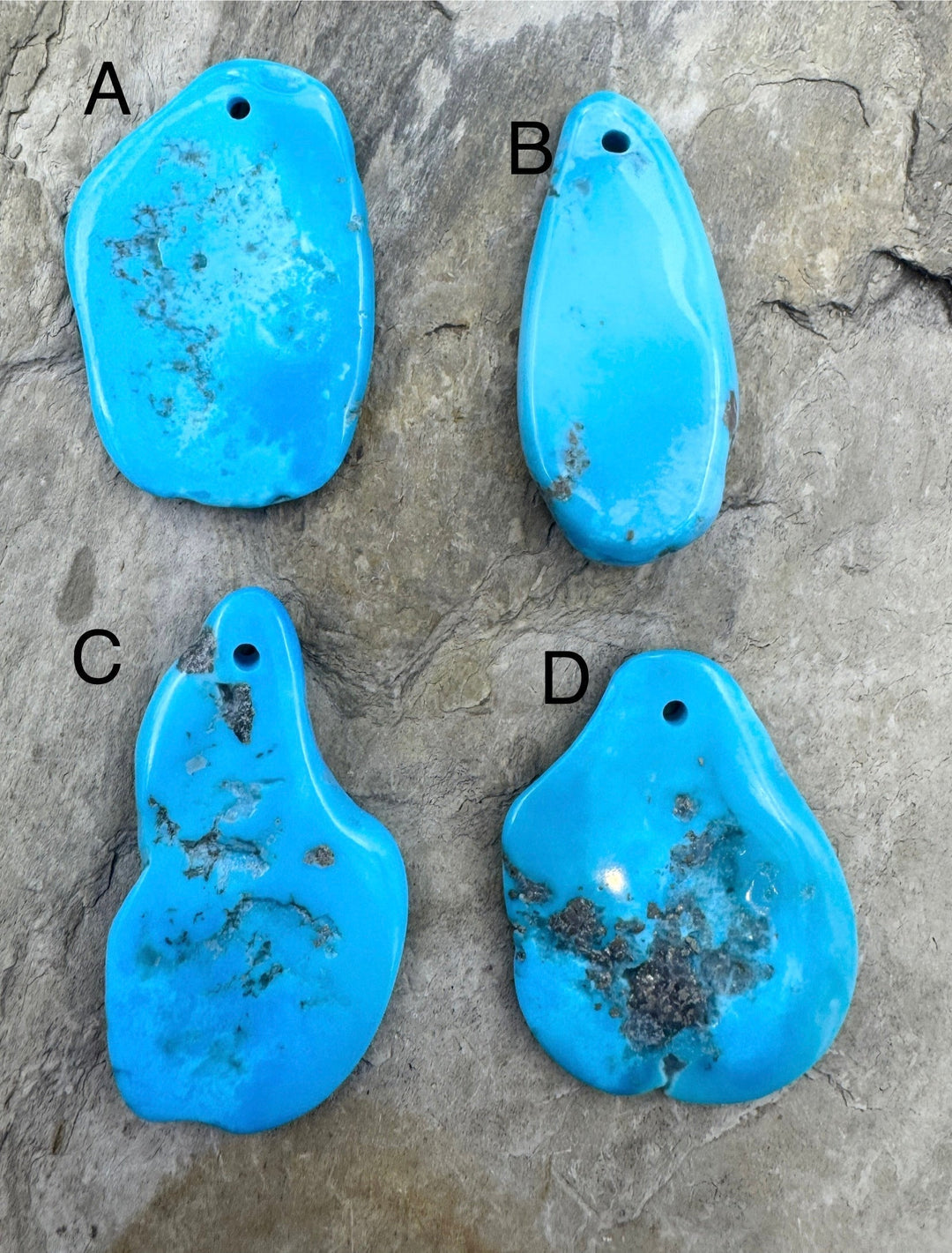 Sleeping Beauty Turquoise (AZ) Large Hole Focal Beads