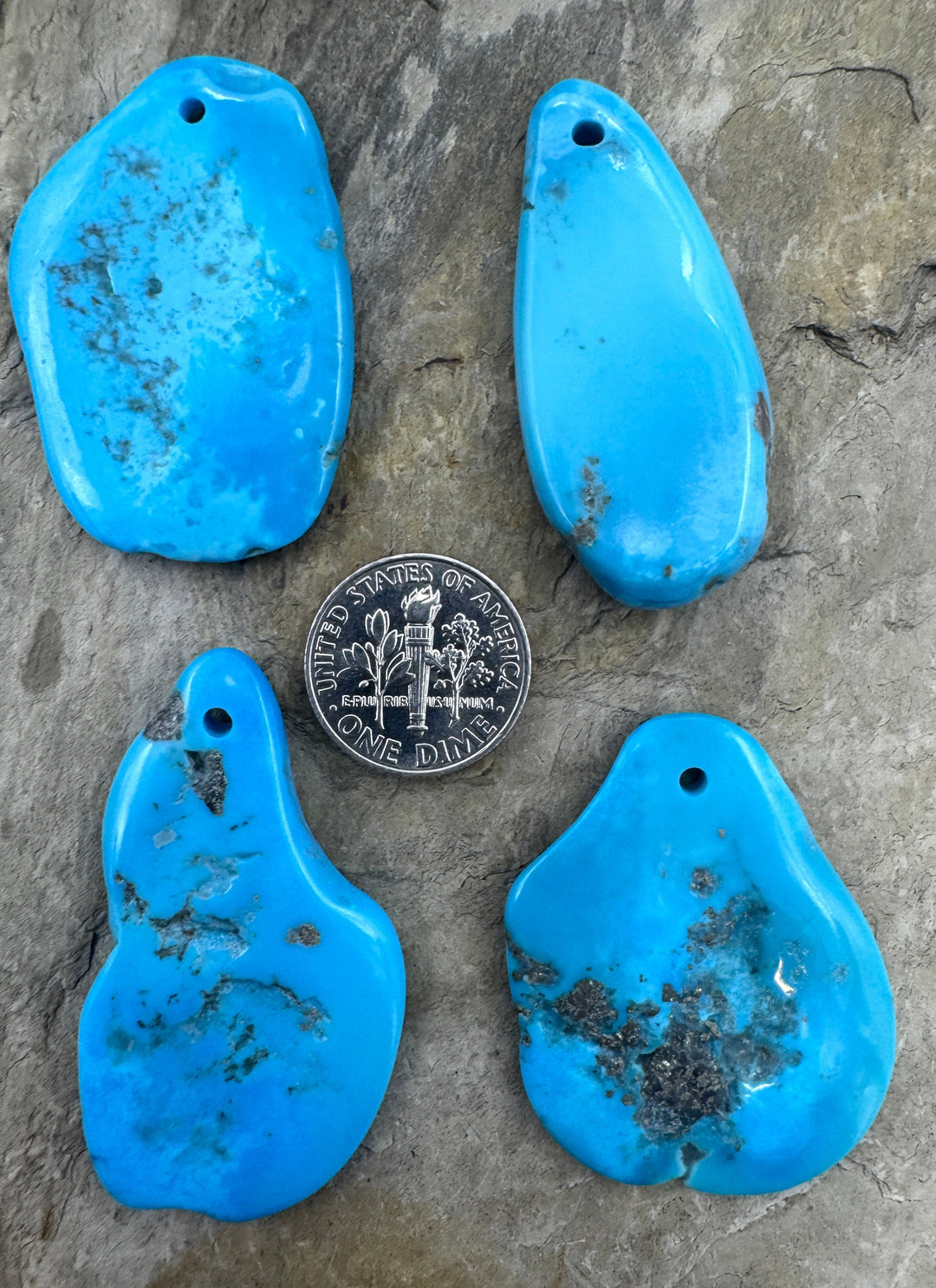 Sleeping Beauty Turquoise (AZ) Large Hole Focal Beads