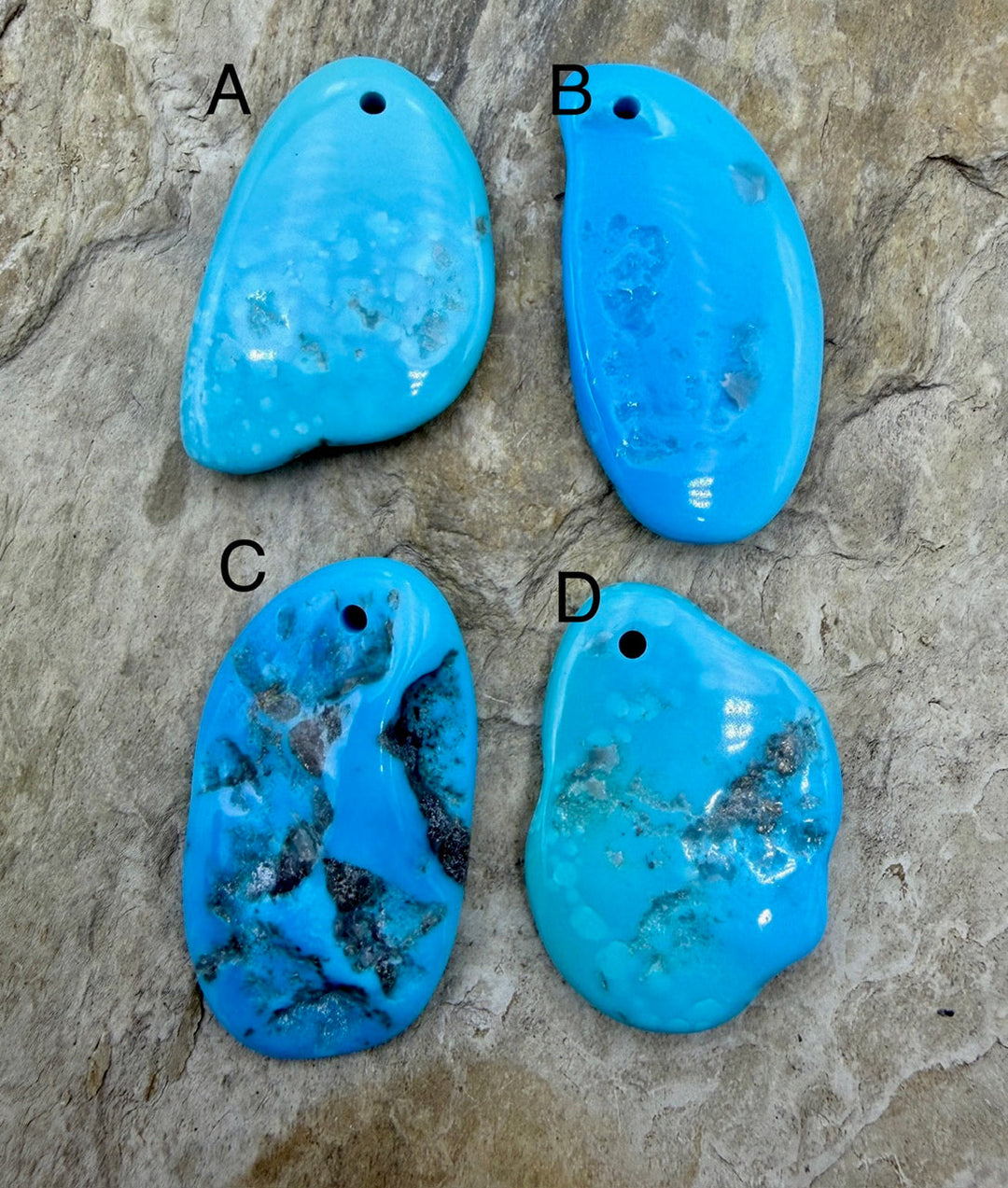 Sleeping Beauty Turquoise (AZ) Large Hole Focal Beads