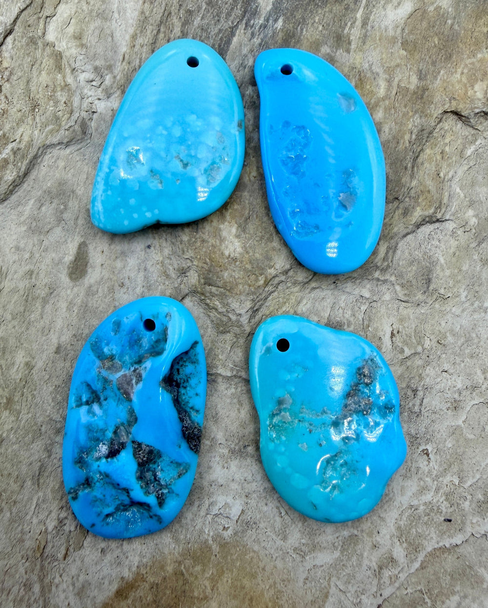 Sleeping Beauty Turquoise (AZ) Large Hole Focal Beads