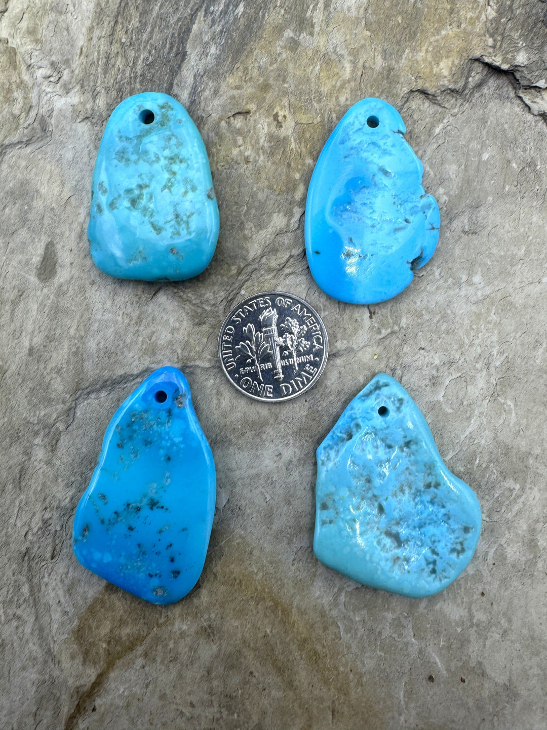 Sleeping Beauty Turquoise (AZ) Large Hole Focal Beads