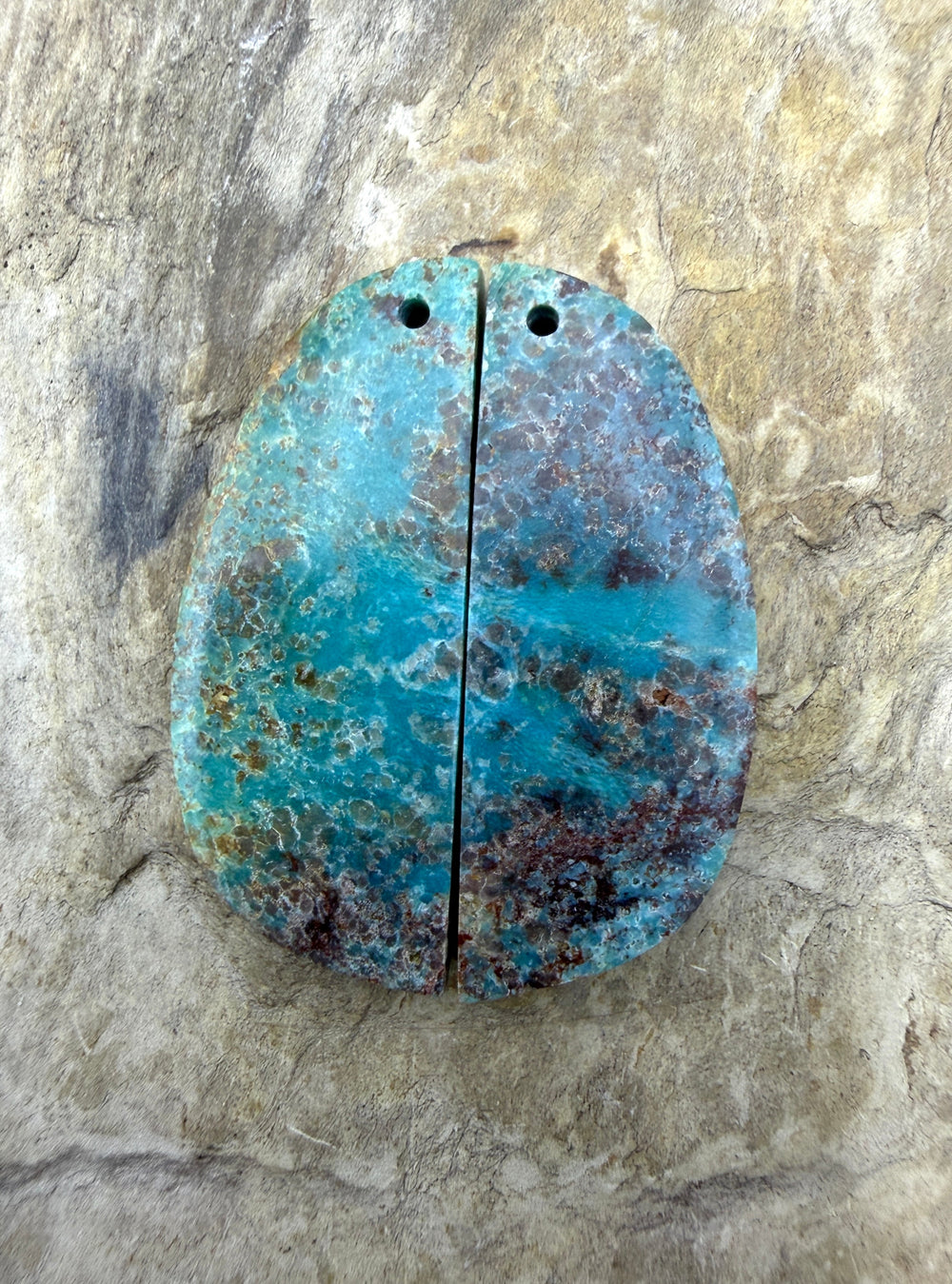 Smoky Turquoise Mountain (ArizonMatching Earring Slab Bead