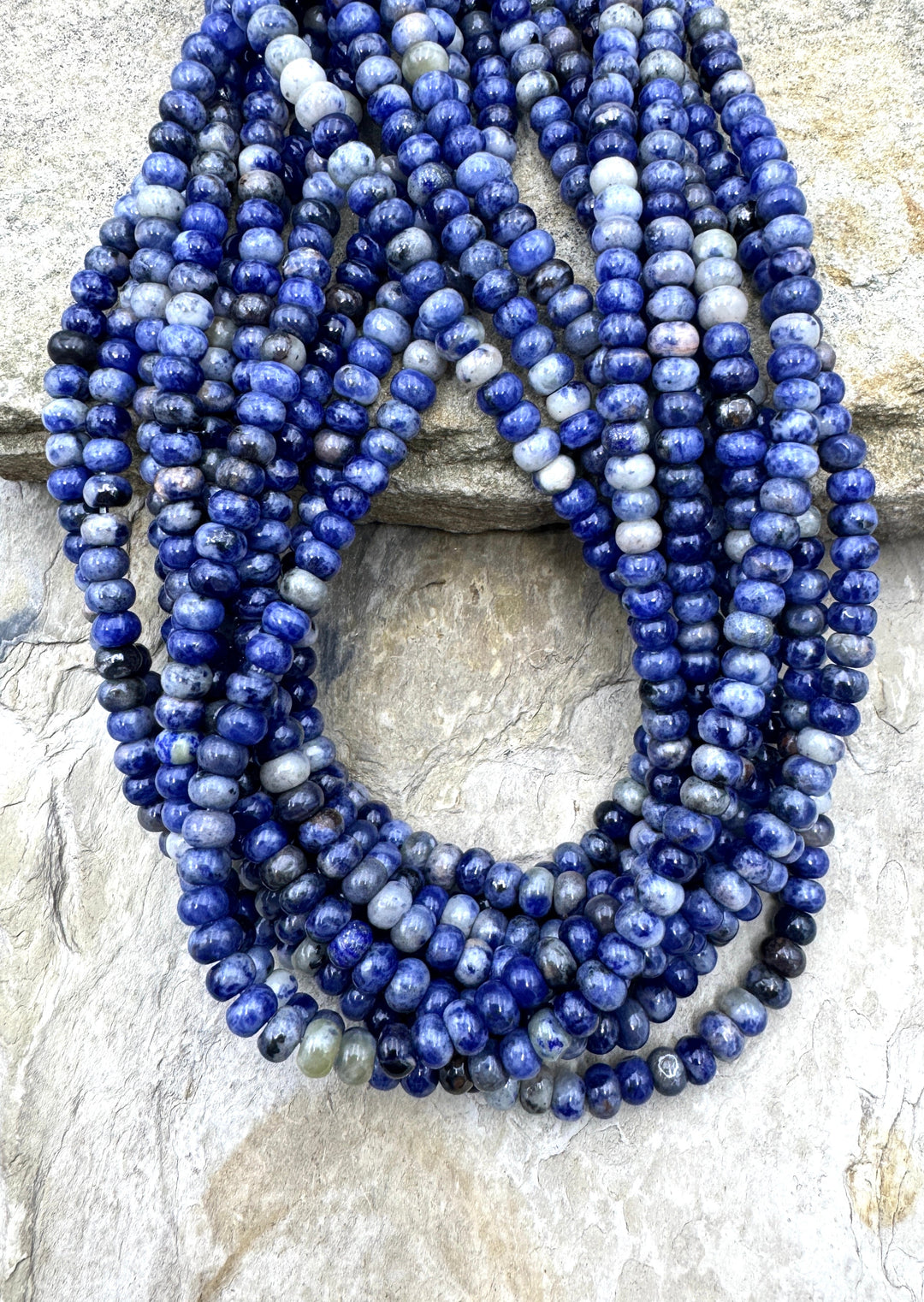 Sodalite 6x4mm Rondelle beads 15 inch Strand Sodalite
