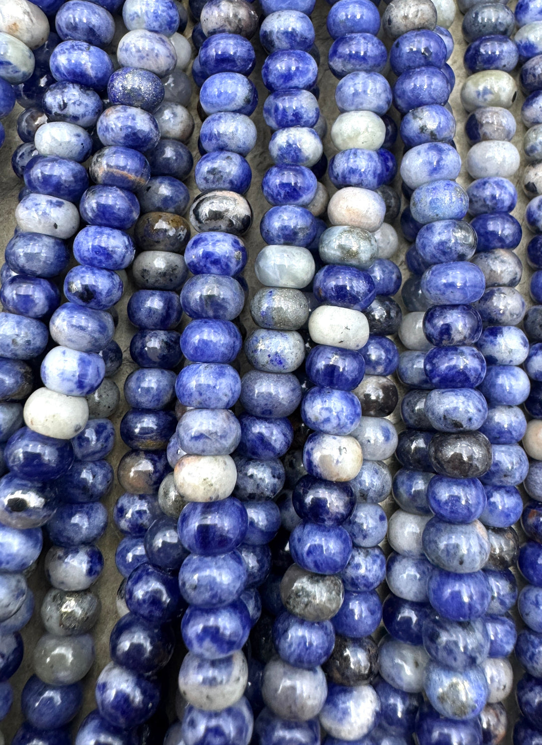 Sodalite 6x4mm Rondelle beads 15 inch Strand Sodalite