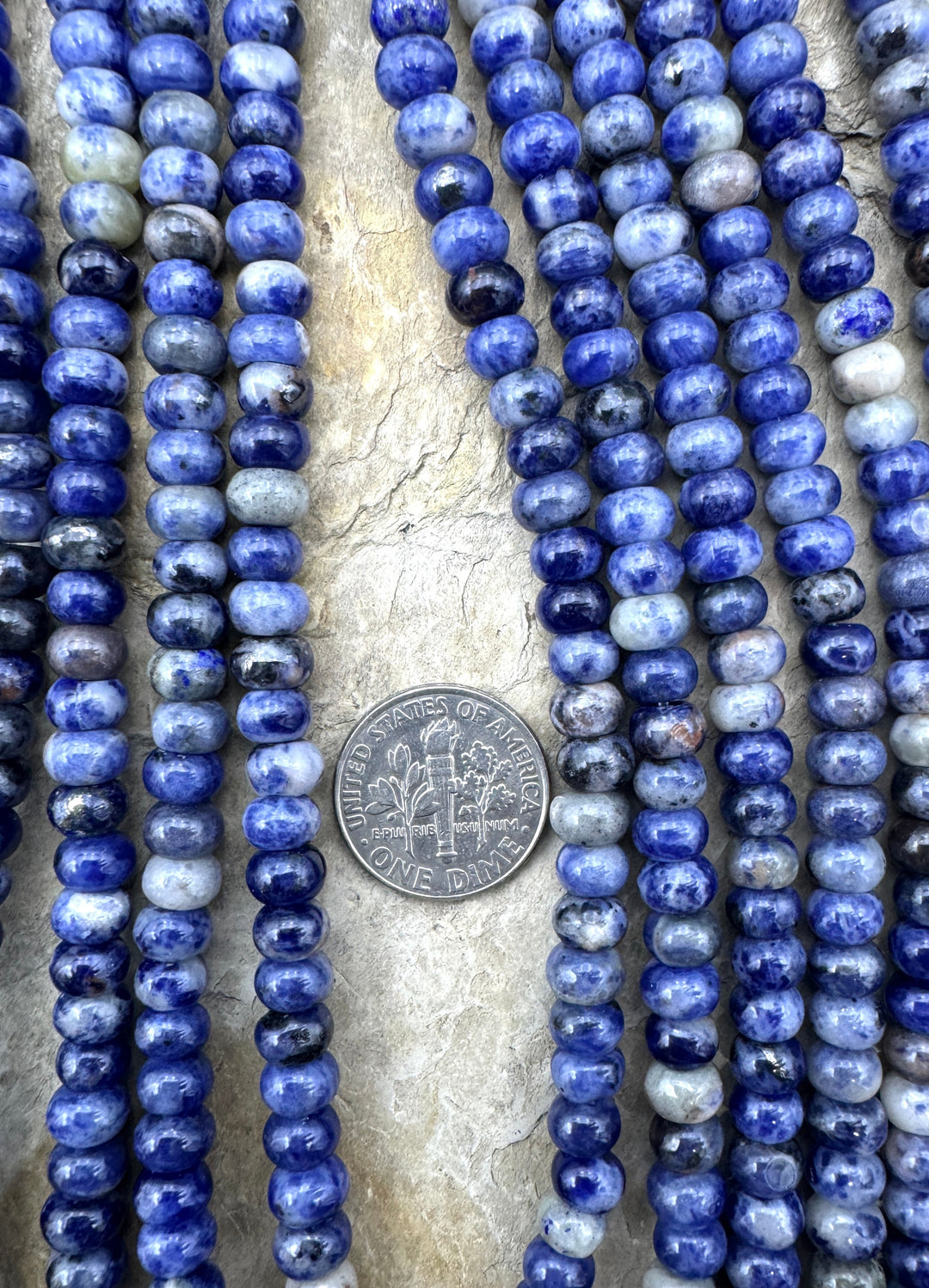 Sodalite 6x4mm Rondelle beads 15 inch Strand Sodalite