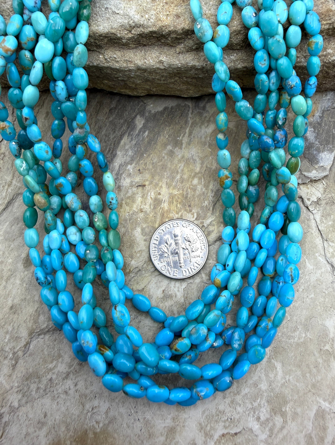 Sonoran Mountain Turquoise (Mex)4x6mm Oval Beads ONE 16