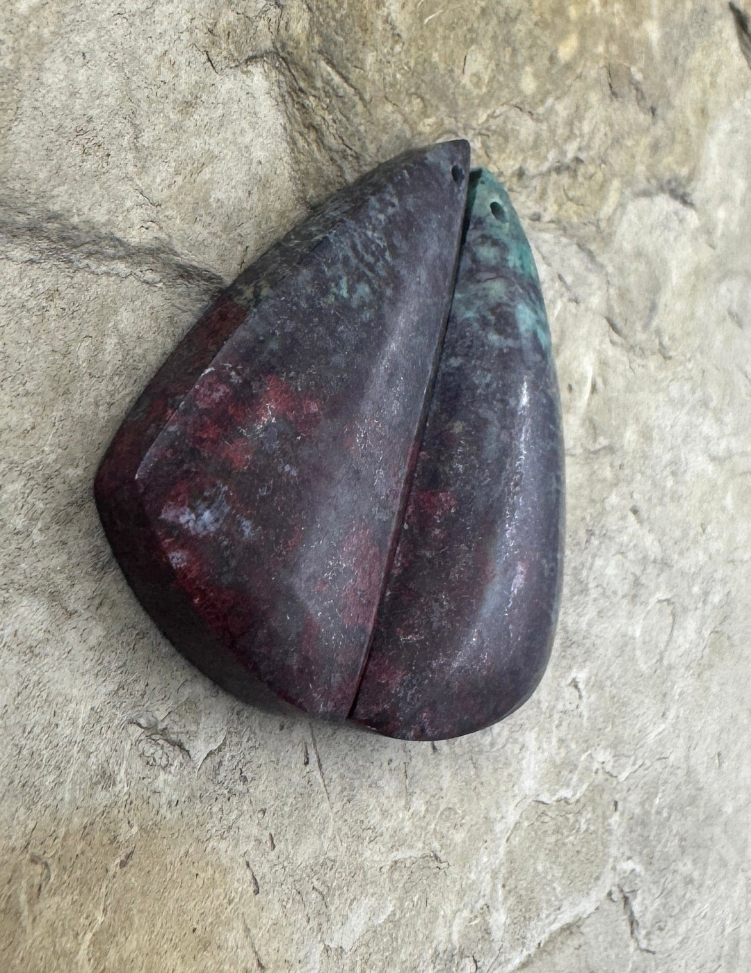 Sonora Sunrise (Mexico) Matching Earring Slab Bead Pair
