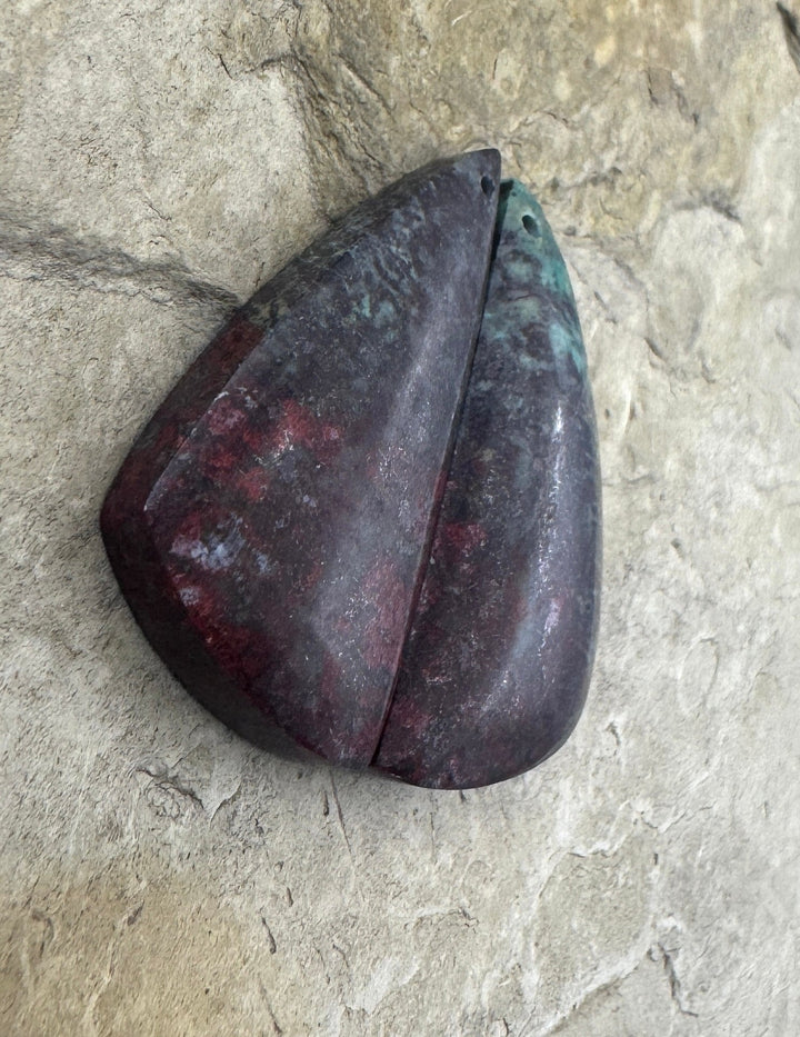 Sonora Sunrise (Mexico) Matching Earring Slab Bead Pair