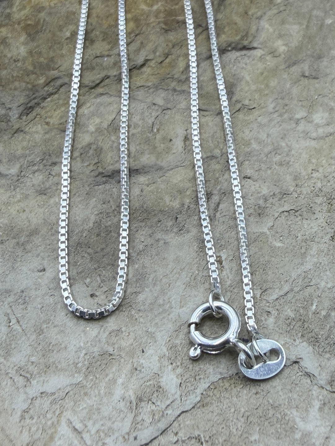 Sterling Silver 1mm 16 Inch Box Chain with Spring Ring Clap