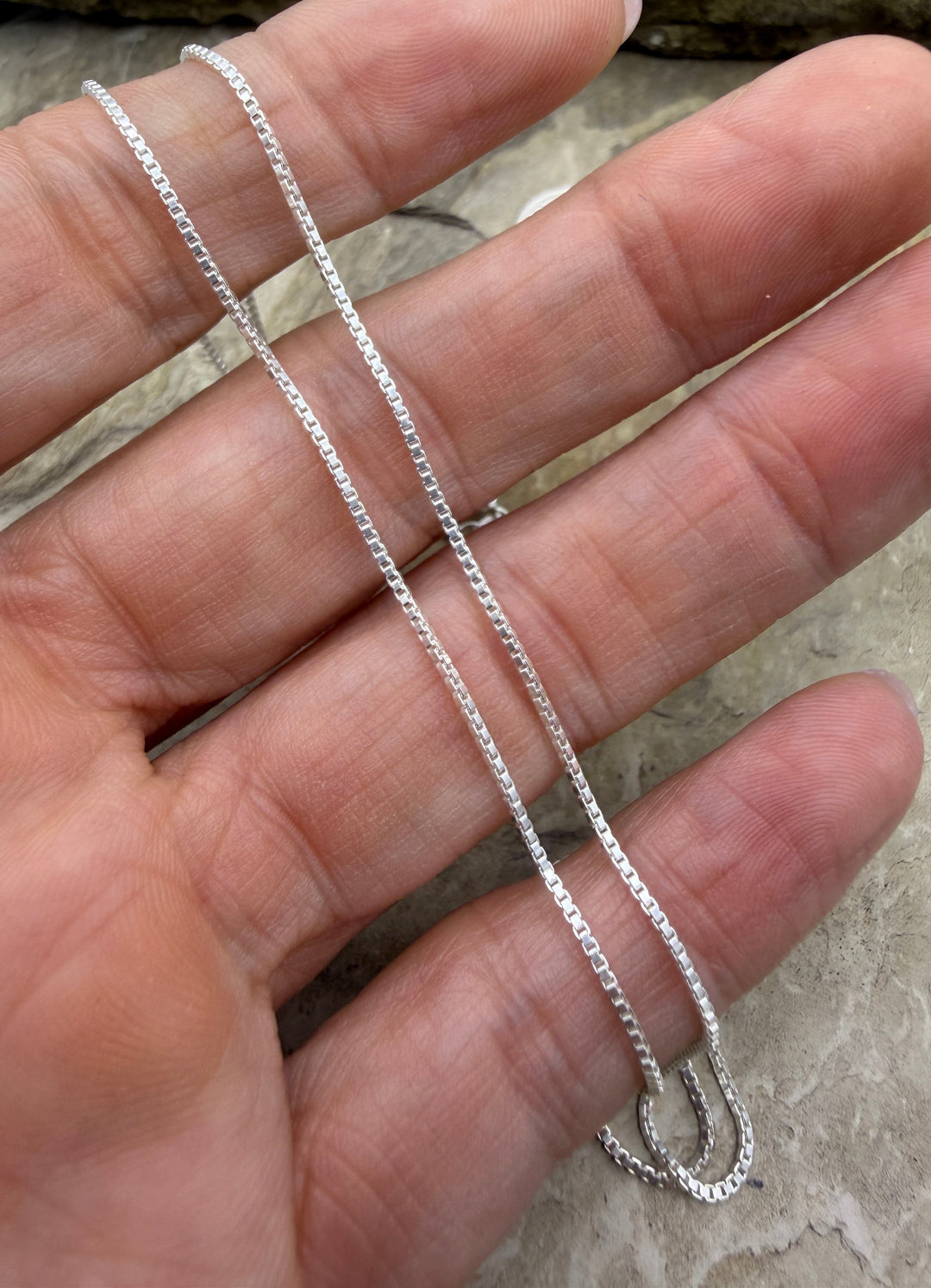 Sterling Silver 1mm 16 Inch Box Chain with Spring Ring Clap