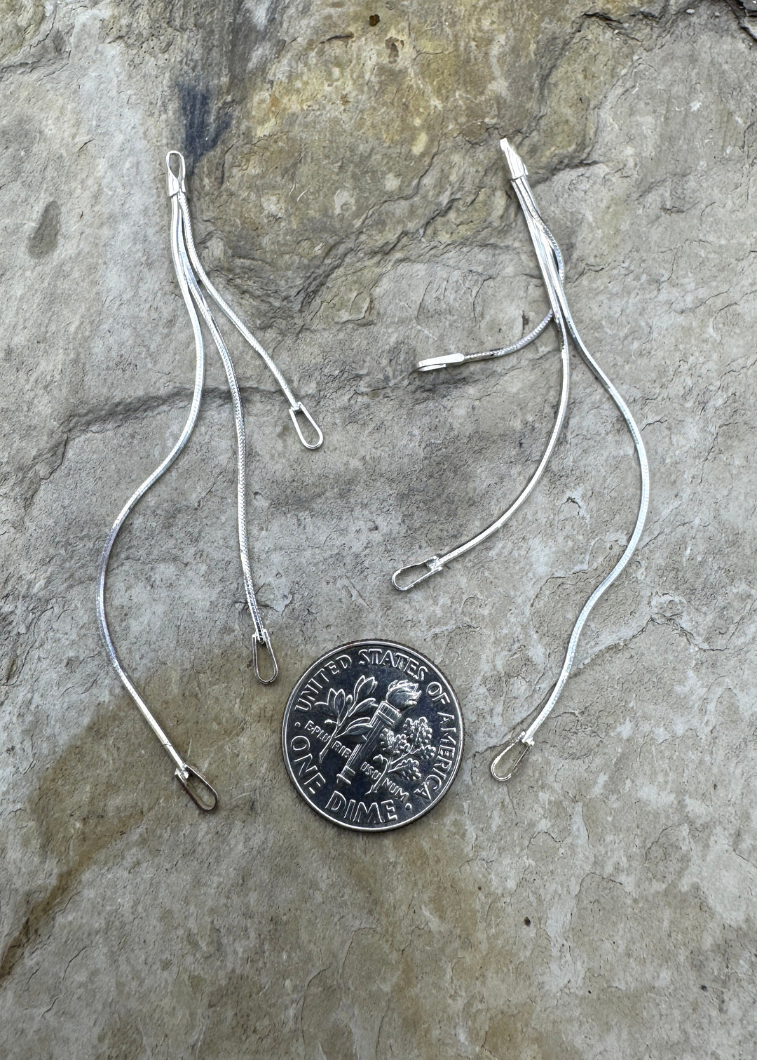Sterling Silver 3 Strand Earring Component with Closed