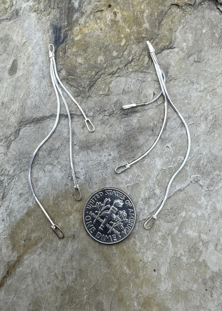 Sterling Silver 3 Strand Earring Component with Closed