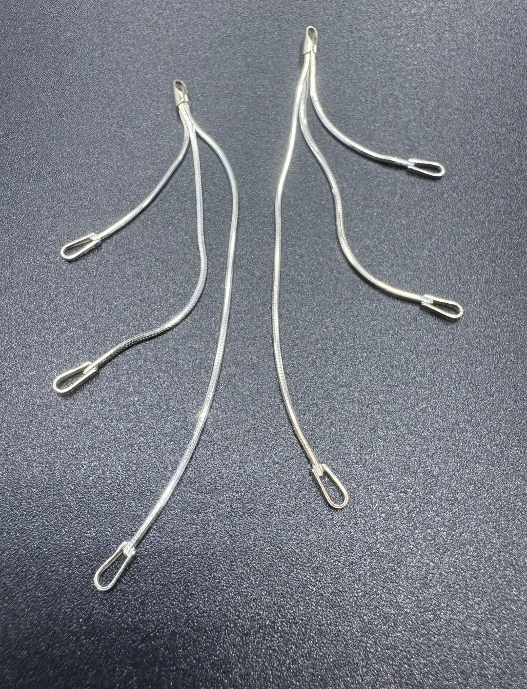 Sterling Silver 3 Strand Earring Component with Closed
