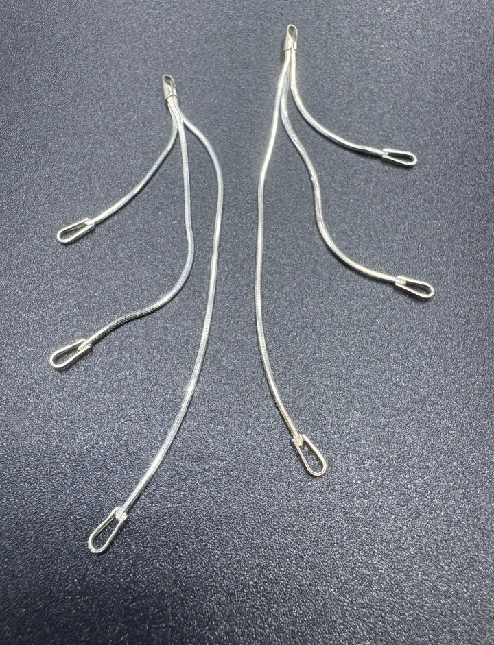 Sterling Silver 3 Strand Earring Component with Closed