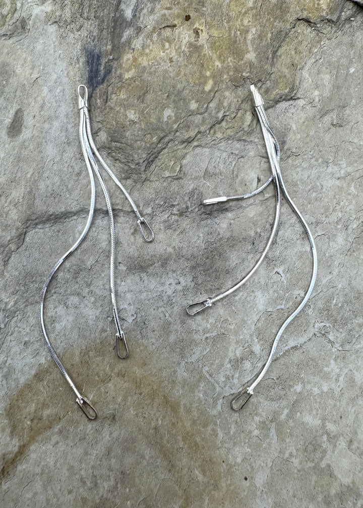 Sterling Silver 3 Strand Earring Component with Closed