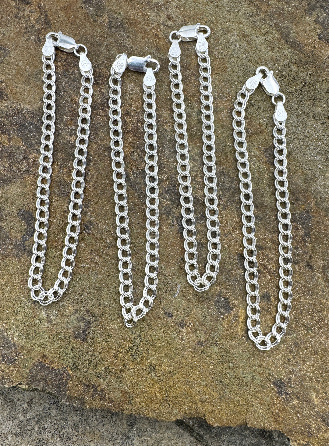 Sterling Silver 7 inch Sterling Silver Double Link Chain