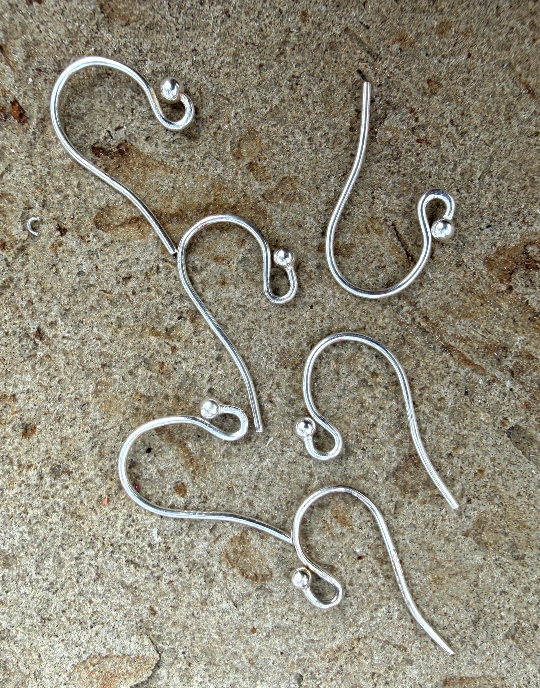 Sterling Silver Earwires with Ball End 20mm Package of 6 (3
